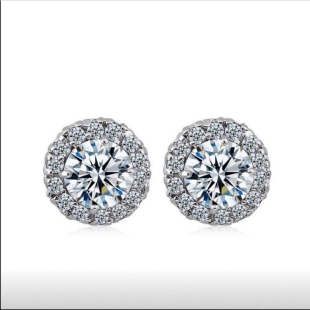 NEW SPARKLE LIKE DIAMOND EARRINGS - Picture 7 of 8